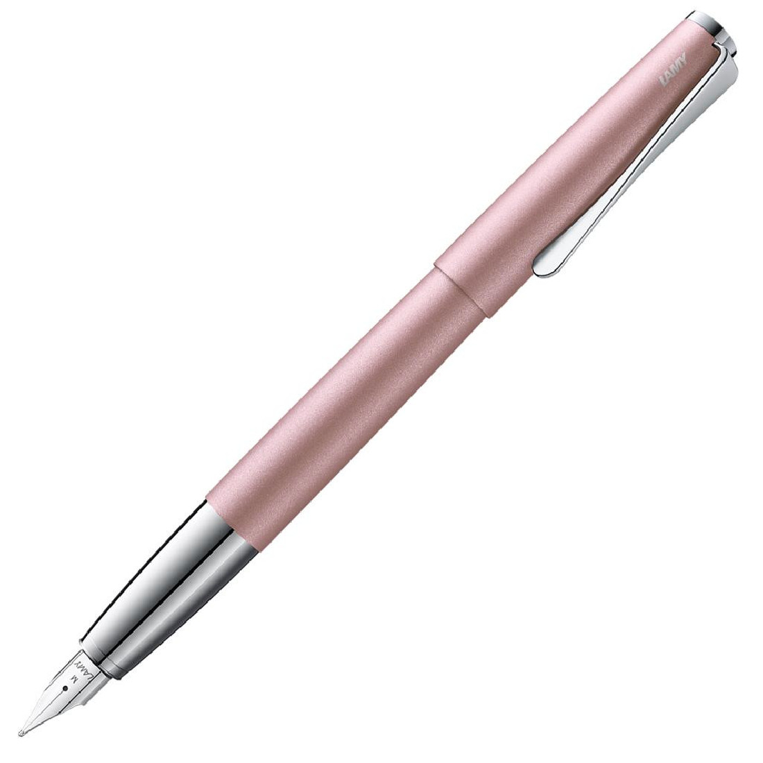 product photo of a Lamy studio fountain pen with a light pink, matte finish