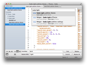 screenshot of the Soda Light theme